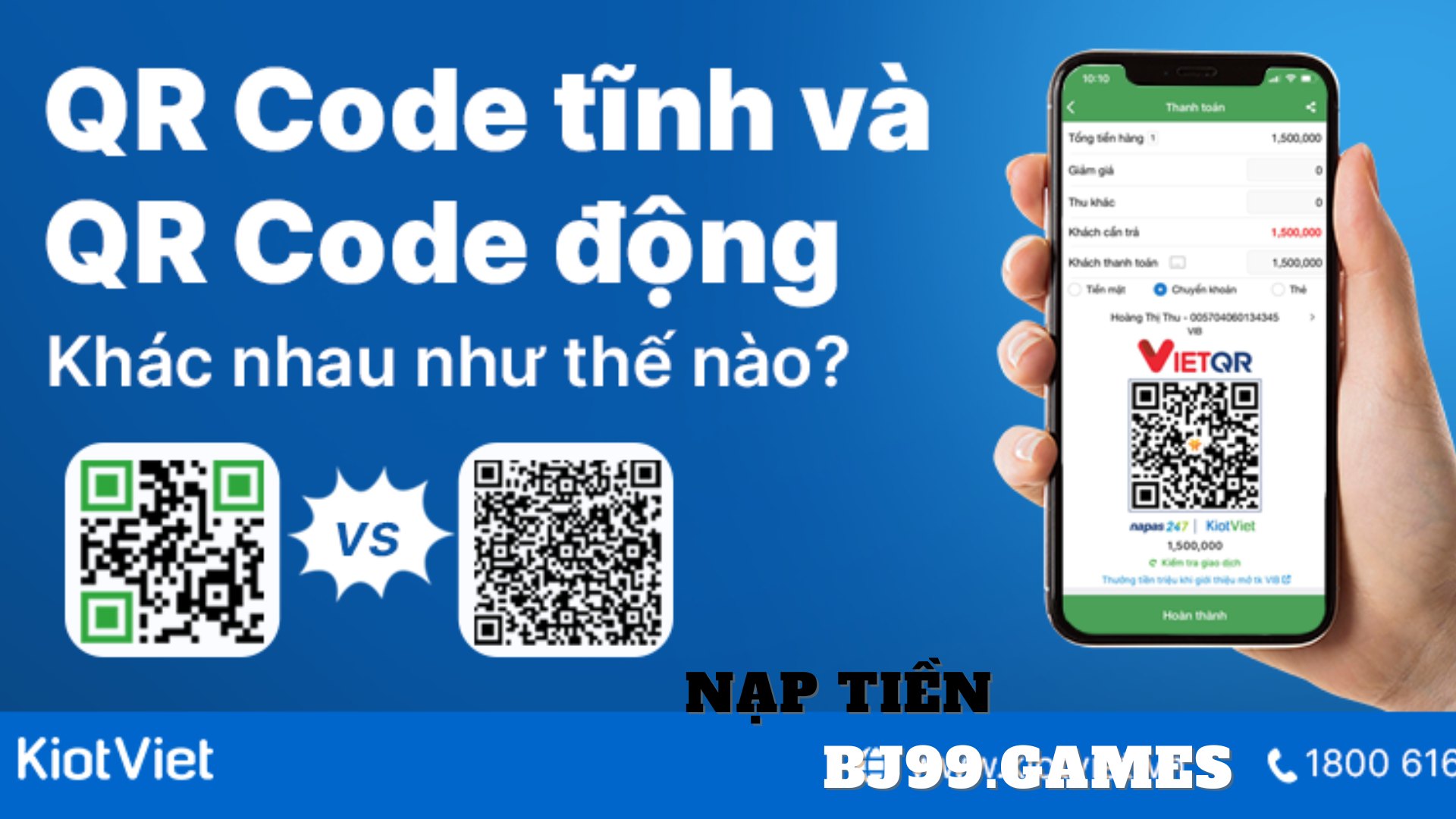 hướng dẫn nạp tiền quét mã QR 